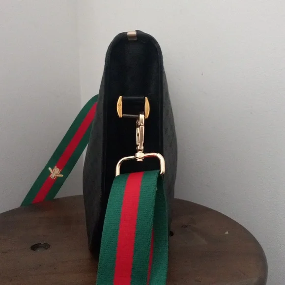 Authentic Vintage Gucci Interlocking GG Monogram Micro Guccissima Web Hobo Bag - Picture 4 of 10